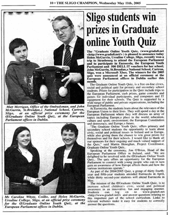Publicity gained via Graduate Treasure Trail
