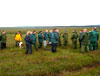 A group from National Parks and Wildlife attend a consultation day on Croaghonagh Demonstration Site, June 2003